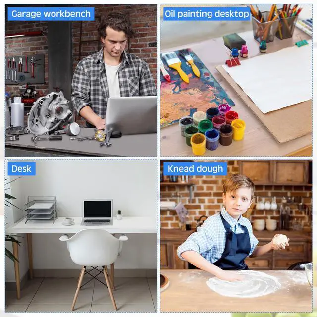 Alt view image 6 of 6 - Silicone Mats for Kitchen Counter in Roll 120'' x 24'' Nonslip Cuttable Heat Resistant Mat for Kitchen Countertop Placemat(Transparent)