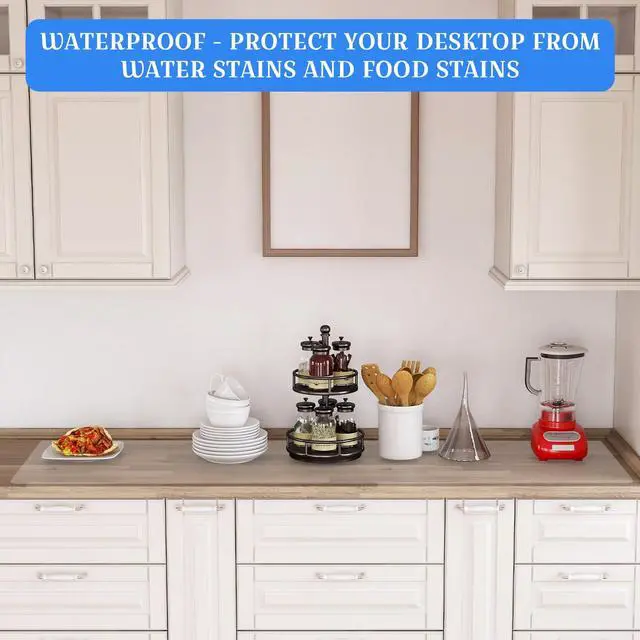 Alt view image 5 of 6 - Silicone Mats for Kitchen Counter in Roll 120'' x 24'' Nonslip Cuttable Heat Resistant Mat for Kitchen Countertop Placemat(Transparent)