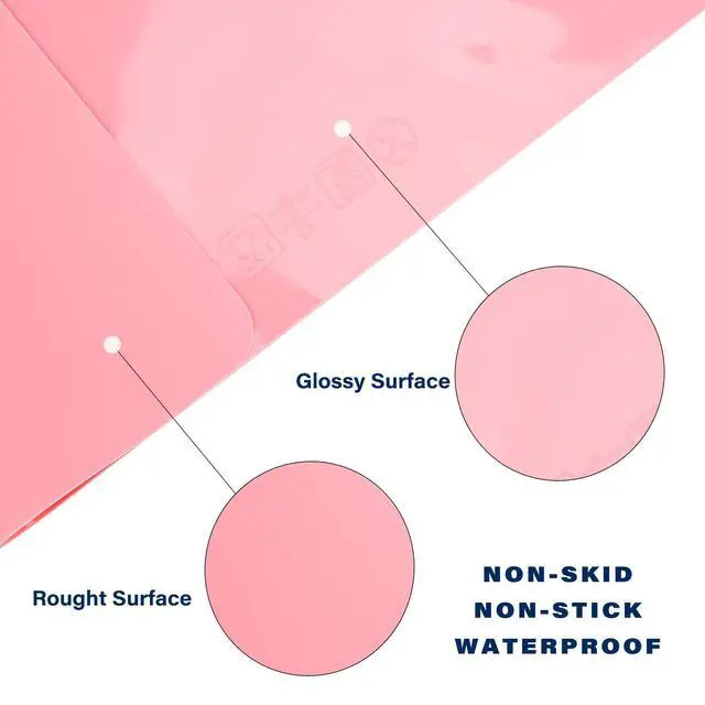 Alt view image 3 of 7 - 23.6 x15.7 inch Resin Silicone Mats, X-Large Silicone Sheets for Jewelry Casting Molds, Nail Art, Acrylic Pouring, Nonstick Table Protector, Multipurpose Mat, Pink, Set of 2