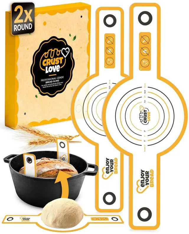 Main image of Silicone Bread Slings for Safe Lifting from Dutch Ovens