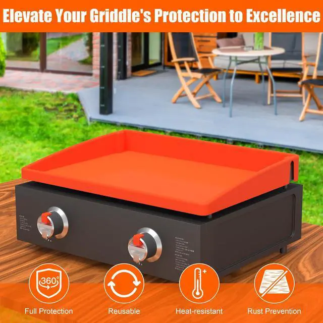 Alt view image 4 of 7 - Silicone Griddle Mat Cover for Blackstone - 22 Inch True All-Encompassing Coverage Heavy Duty Food Grade Grill Buddy Mat, All Season Cooking Surface Protective Cover