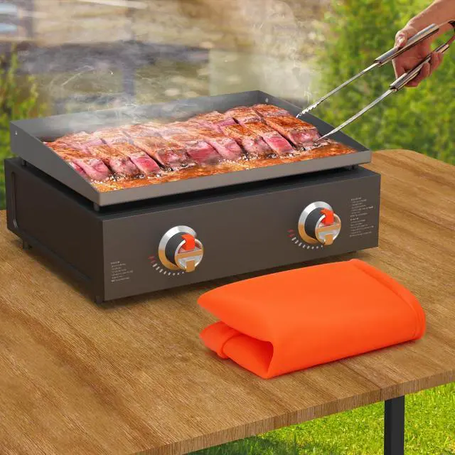 Alt view image 7 of 7 - Silicone Griddle Mat Cover for Blackstone - 22 Inch True All-Encompassing Coverage Heavy Duty Food Grade Grill Buddy Mat, All Season Cooking Surface Protective Cover