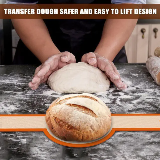 Alt view image 7 of 7 - Silicone Bread Sling for Dutch Oven, Non-Stick & Easy to Clean Baking Mat Set, 2 Pcs Reusable Bread Sling for Sourdough Tools Accessories