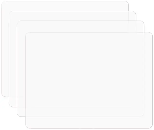 Main image of Silicone Placemats, Food-Grade Non-Slip Waterproof, Dining, Stain Resistant, Countertop Protector, Kitchen Counter Mat, Heat Resistant, Baking mat Dishwasher Safe (15.7x11.8Inch-4pack, Translucent)