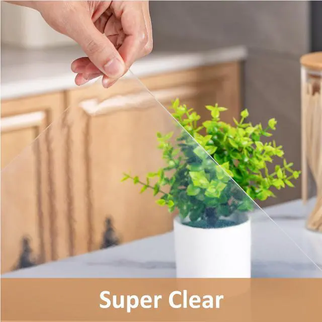 Alt view image 2 of 7 - Clear Silicone Countertop Protector Mat, Non Slip & Heat Resistant Mats for Kitchen Countertop,Silicone Table Desk Protector Mat (23.6" *15.7")