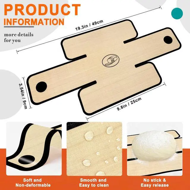 Alt view image 2 of 7 - 4-Pack Silicone Bread Loaf Pan Liners, Full Coverage & Non-Stick Silicone Bread Sling Fits 9x5 / 9.5x5 / 10x5 Inch Loaf Pans, Dishwasher Safe & Oven Safe (Brown)