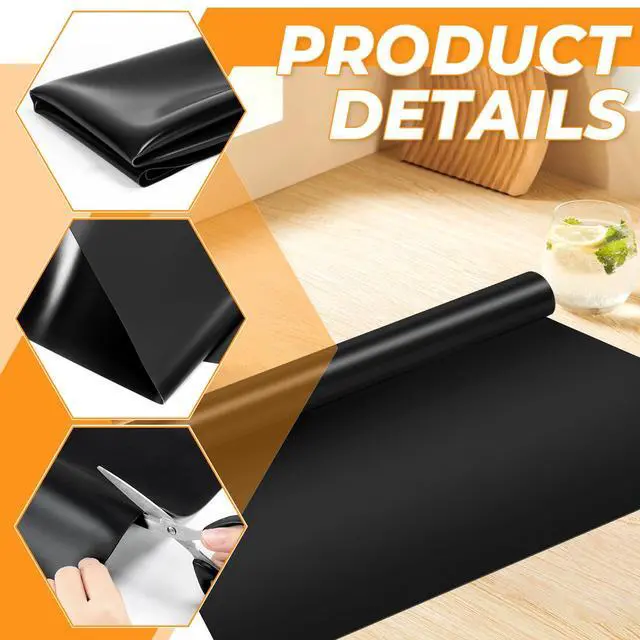 Alt view image 4 of 7 - Large Silicone Mat for Crafts, 36"x24", Extra Large Silicone Mats,Thick Black Silicone Mat for Kitchen Countertop, Heat-resistant Washable Large Silicone Pastry Mat for Crafts Painting Baking