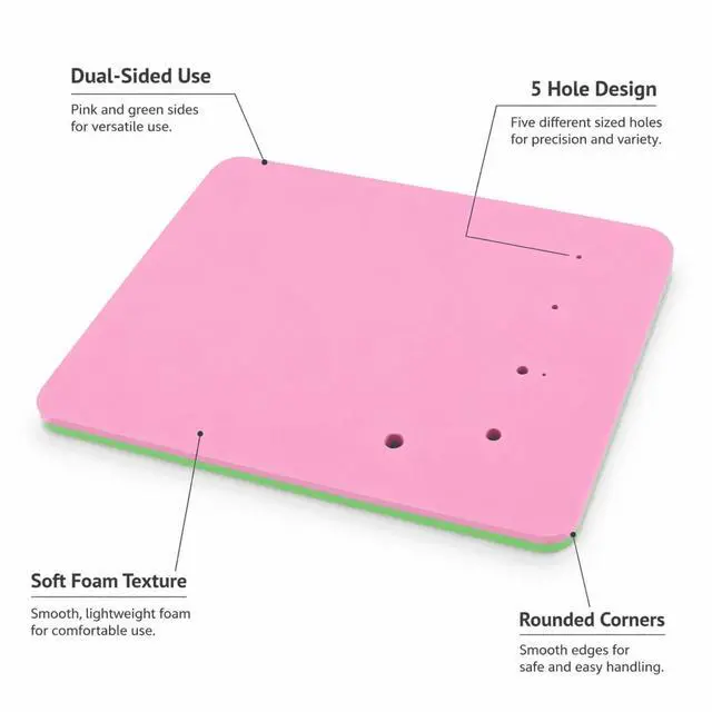 Alt view image 4 of 6 - Fondant Foam Pad with 5 Holes - Silicone Mat for Cake Decorating, Rolling Pin & Clay Tools, Perfect for Fondant, Gum and Air Dry Clay Crafts