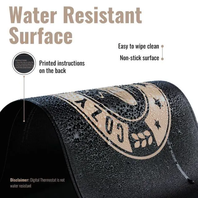 Alt view image 4 of 6 - Sourdough Bread Proofing Mat for Home Bakers | USA Brand | Thermostat Controlled Bread Proofer (10" x 21") | Dough Riser Heating Mat