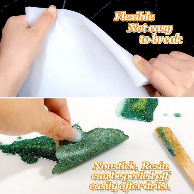Alt view image 5 of 7 - Large Silicone Mat, 23.4 x 15.6 Clear Silicone Mats for Crafts, Play Dough Mat, Desk Mat, for Resin Molds, Clay, Paint, Arts and Crafts, Medium Thickness 0.75 MM