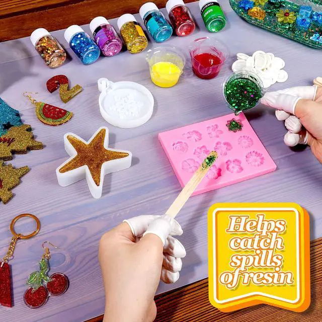 Alt view image 3 of 7 - Large Silicone Mat, 23.4 x 15.6 Clear Silicone Mats for Crafts, Play Dough Mat, Desk Mat, for Resin Molds, Clay, Paint, Arts and Crafts, Medium Thickness 0.75 MM