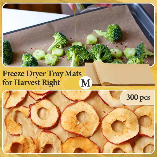 Alt view image 4 of 7 - 300 PCS Freeze Dryer Tray Mats for Harvest Right Dryer - Freeze Dryer Parchment Paper Set for Medium Trays - Non-Stick Baking Mats One-Off Parchment Paper Harvest Right Accessories (17" x 6.8")