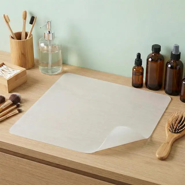 Alt view image 7 of 7 - 4 PCS Small Silicone Mat, Silicone Mats for Crafts and Kitchen, Small Heat Resistant Non-Slip Clear Countertop Protector, Translucent Placemat for DIY, Jewelry, Epoxy Resin, Baking