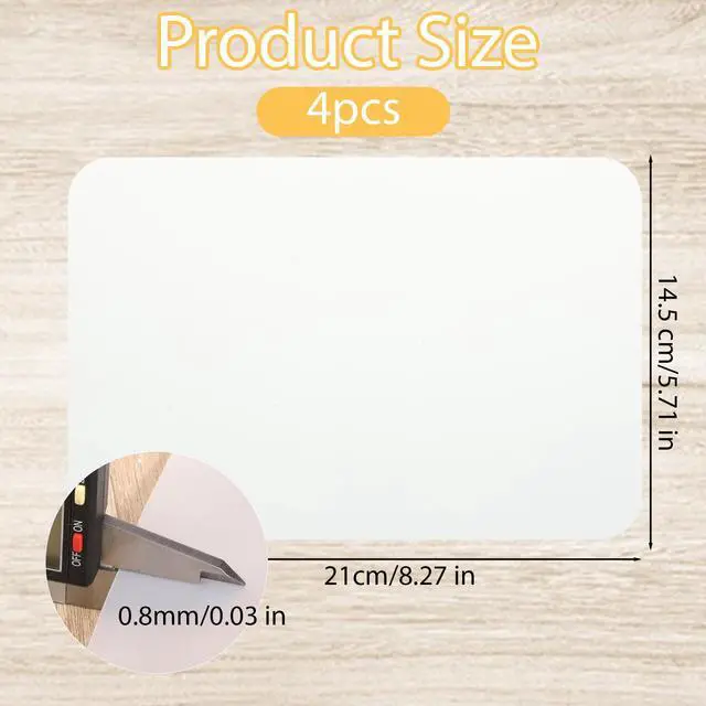Alt view image 2 of 7 - 4 PCS Small Silicone Mat, Silicone Mats for Crafts and Kitchen, Small Heat Resistant Non-Slip Clear Countertop Protector, Translucent Placemat for DIY, Jewelry, Epoxy Resin, Baking