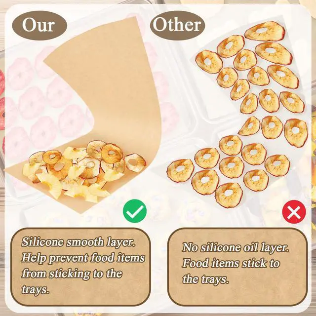 Alt view image 6 of 7 - 200 PCS Freeze Dryer Tray Mats for Harvest Right Freeze Dryer Trays, Non-Stick Baking Mats One-Off Parchment Paper Compatible with Harvest Right Freeze Dryer Trays (Medium - 17" x 6.8")
