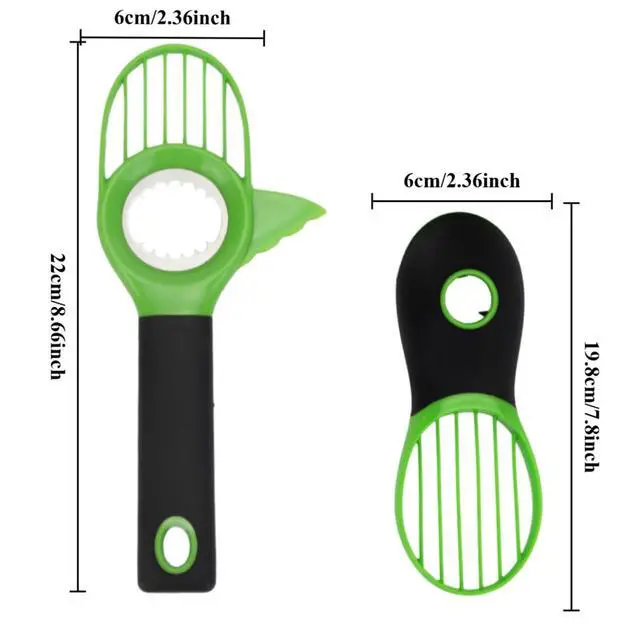 Alt view image 2 of 7 - 3-in-1 Avocado Slicer, Peeler Avocado Tool with Slicer, Cutter & Sealed Storage Container, Fruit Splitter for Guacamole & Salads, Kitchen Gadget, 7.8" x 2.36" x 1.02" (Style S 1pcs)