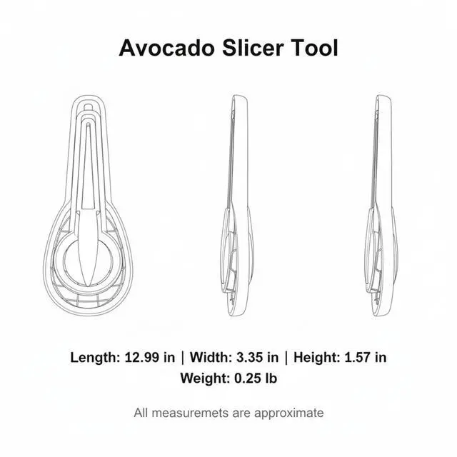 Alt view image 7 of 7 - 3-in-1 Avocado Slicer Tool - Stainless Steel Separator, Remover & Slicer with Ergonomic Handle for Kitchen Prep