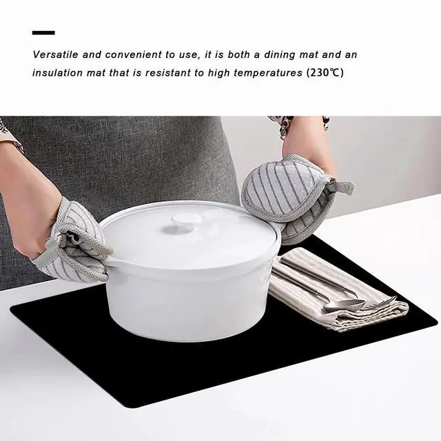 Alt view image 5 of 6 - Silicone Placemats, Food-Grade Non-Slip Waterproof, Dining, Countertop Protector, Kitchen Counter Mat, Heat Resistant, Baking mat Dishwasher Safe