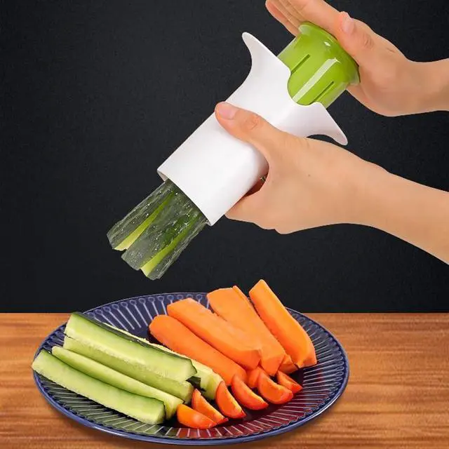Alt view image 3 of 7 - Carrot Slicer, Tomato Cutter & Cucumber Slicer in One, Multi Purpose Fruit & Vegetable Cutter,Perfect for Healthy Snacks and Baby Food
