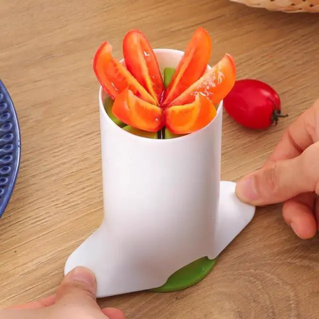 Alt view image 6 of 7 - Carrot Slicer, Tomato Cutter & Cucumber Slicer in One, Multi Purpose Fruit & Vegetable Cutter,Perfect for Healthy Snacks and Baby Food
