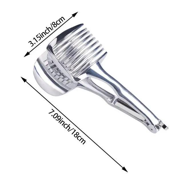 Alt view image 2 of 7 - Stainless Steel Multipurpose Handheld Round Fruit Tongs for Onions, Avocados, Eggs and Other Vegetables