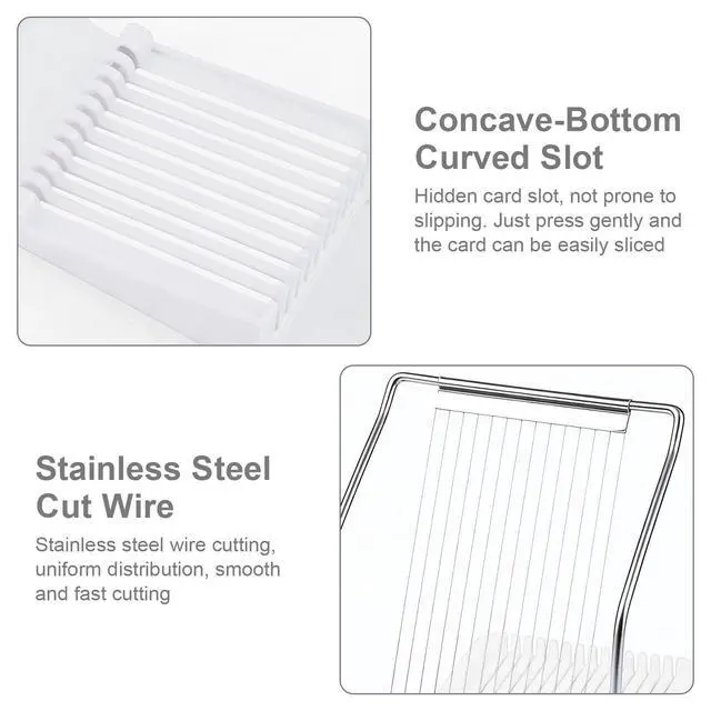 Alt view image 3 of 7 - Upgrade Hand Luncheon Meat Slicer,Manual Egg Cutter,Multi-Purpose Kitchen Tool for,Cheese Bananas, Avocados,Vegetables Dishwasher Safe, Rust-Resistant (white, 14-Wire)