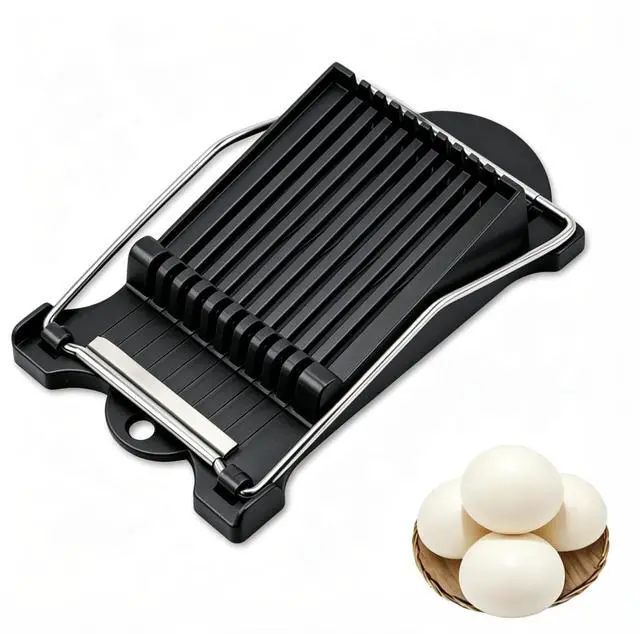 Main image of Luncheon Meat Slicer, Spam Cutter with 10 Stainless Steel Wires, Slice Tool for Boiled Eggs, Banana, Avocado, Black