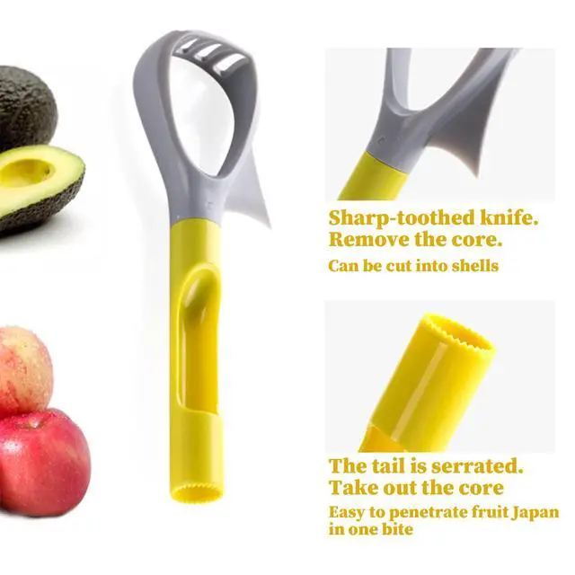Alt view image 3 of 7 - 3-In-1 Avocado Slicer, Reusable Masher with Comfortable Handle, Multi-Function Tool 8.4x2.7x1.3inch