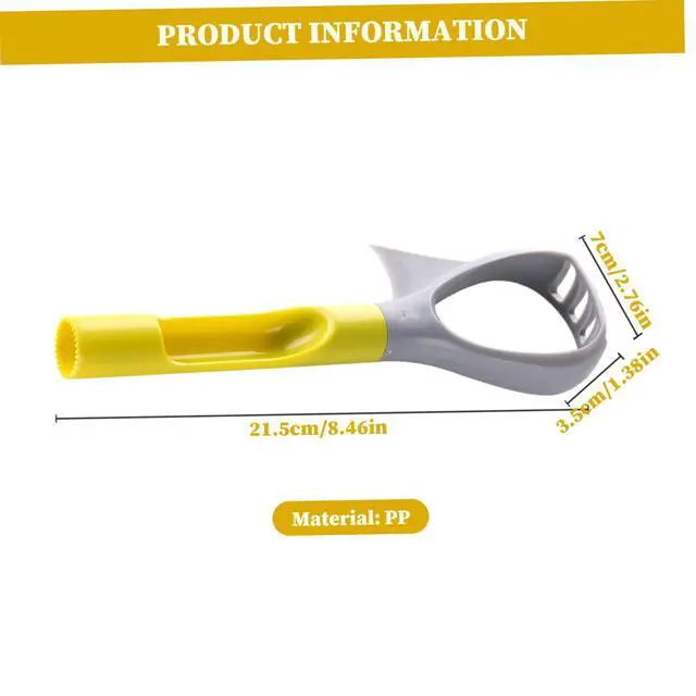Alt view image 6 of 7 - 3-In-1 Avocado Slicer, Reusable Masher with Comfortable Handle, Multi-Function Tool 8.4x2.7x1.3inch