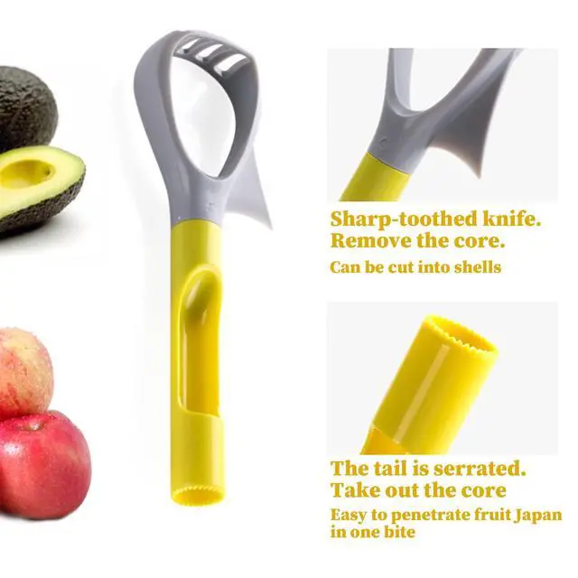 Alt view image 5 of 7 - Avocado Pitters, Avocado Cutter, 3-In-1 Avocado Slicer, Reusable Avocado Masher with Comfortable Handle, Multi-Function Avocado Tool 8.4x2.7x1.3inch