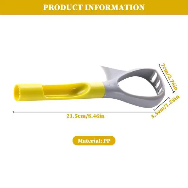 Alt view image 6 of 7 - Avocado Pitters, Avocado Cutter, 3-In-1 Avocado Slicer, Reusable Avocado Masher with Comfortable Handle, Multi-Function Avocado Tool 8.4x2.7x1.3inch