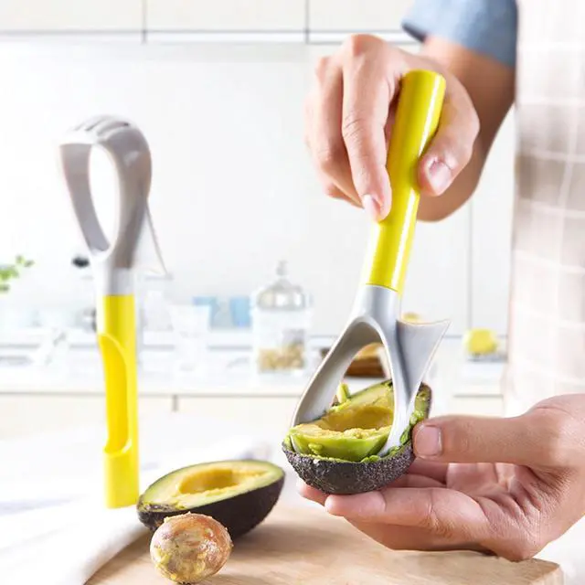 Alt view image 7 of 7 - Avocado Pitters, Avocado Cutter, 3-In-1 Avocado Slicer, Reusable Avocado Masher with Comfortable Handle, Multi-Function Avocado Tool 8.4x2.7x1.3inch