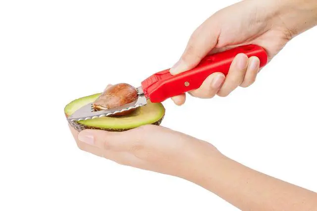 Alt view image 3 of 7 - Avocado Tool, 6-in-1 Opener Knife, Cutter, Pitter, Scooper, Slicer, Masher & Spreader - Best Kitchen Utensil for Avocados and Perfect Guacamole Maker - Dishwasher Safe by Jokari Gourmet
