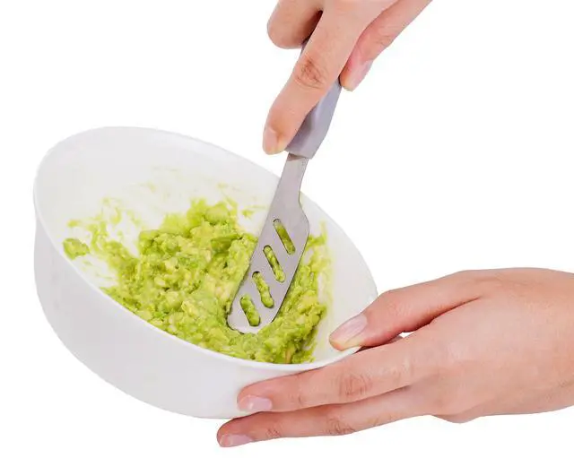 Alt view image 5 of 7 - Avocado Tool, 6-in-1 Opener Knife, Cutter, Pitter, Scooper, Slicer, Masher & Spreader - Best Kitchen Utensil for Avocados and Perfect Guacamole Maker - Dishwasher Safe by Jokari Gourmet