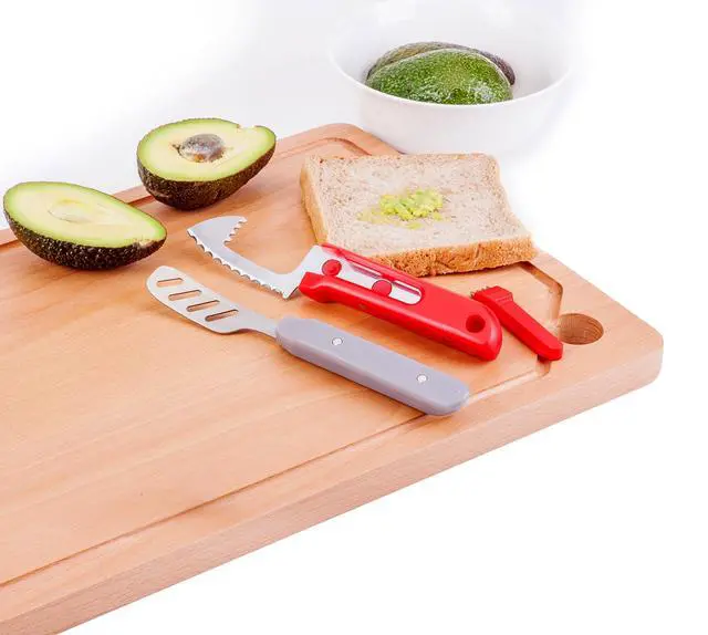 Alt view image 7 of 7 - Avocado Tool, 6-in-1 Opener Knife, Cutter, Pitter, Scooper, Slicer, Masher & Spreader - Best Kitchen Utensil for Avocados and Perfect Guacamole Maker - Dishwasher Safe by Jokari Gourmet