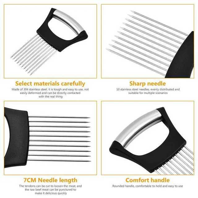 Alt view image 3 of 7 - Onion Slicer Thin-Egg Chopperonion Onion Holder For Slicing,Avocado Slicer Tool Blooming Onion Cutter Kit,Tomato Slicers For Home Use Cool Kitchen Gadgets 2024 (Black(No handle))