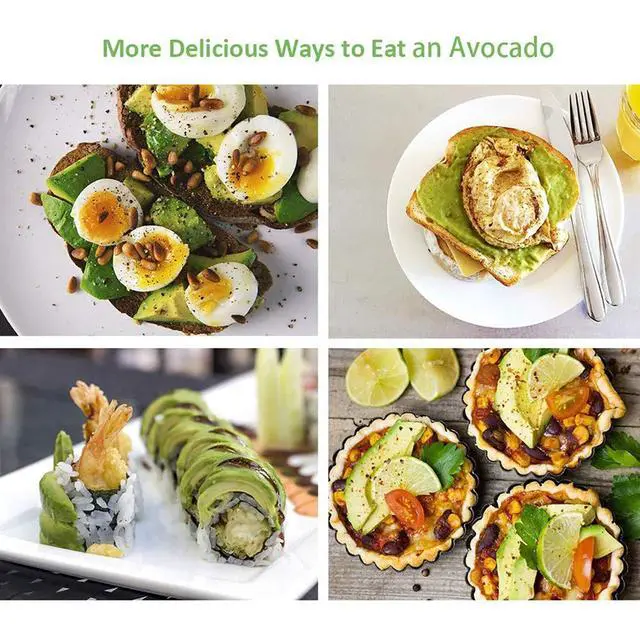 Alt view image 7 of 7 - Avocado Slicer 6 In 2 Function Tool Storage Container Set for Kitchen,Avocado Cutter with Green Chopper Fruit & Vegetable Peeler
