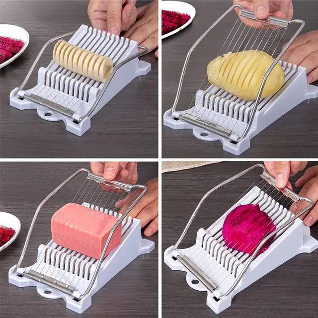 Alt view image 4 of 5 - Spam Slicer,Multipurpose Luncheon Meat Slicer,Stainless Steel Wire Egg Slicer,Cuts 10 Slices For fruit,Onions,Soft Food and Ham