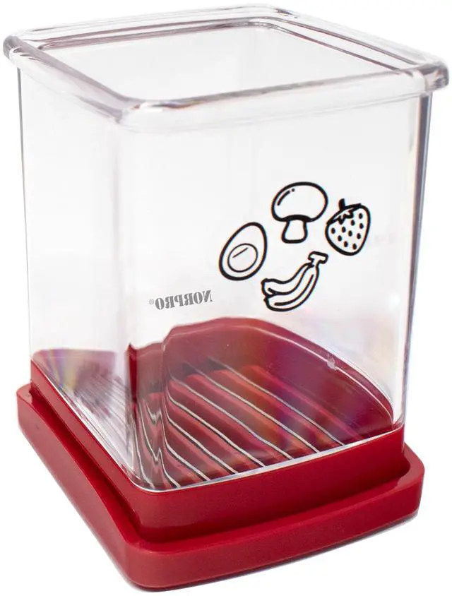 Main image of Speed Slicer with Push Plate, Red, 3"L x 3"W x 4.25"H