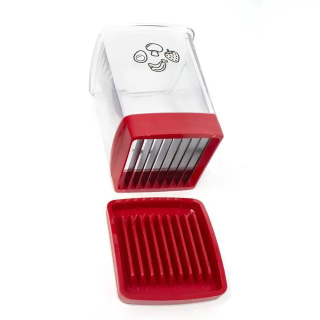 Alt view image 7 of 7 - Speed Slicer with Push Plate, Red, 3"L x 3"W x 4.25"H