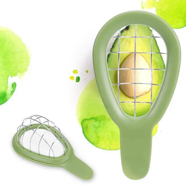 Main image of Avocado Cuber Tool, Stainless Steel Avocado Slicer Cutter Salad Tools Kitchen Gadget with Ergonomic Handle for Salads, Guacamole or Smoothie, 6.3x3.2in