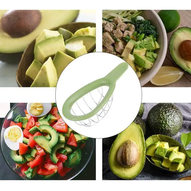 Alt view image 4 of 7 - Avocado Cuber Tool, Stainless Steel Avocado Slicer Cutter Salad Tools Kitchen Gadget with Ergonomic Handle for Salads, Guacamole or Smoothie, 6.3x3.2in