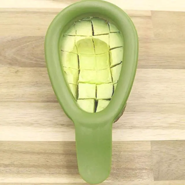 Alt view image 5 of 7 - Avocado Cuber Tool, Stainless Steel Avocado Slicer Cutter Salad Tools Kitchen Gadget with Ergonomic Handle for Salads, Guacamole or Smoothie, 6.3x3.2in