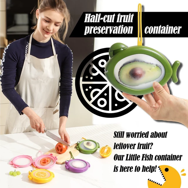 Alt view image 2 of 6 - Silicone Food Storage Containers, 4Pcs Avocado Saver Produce Holder