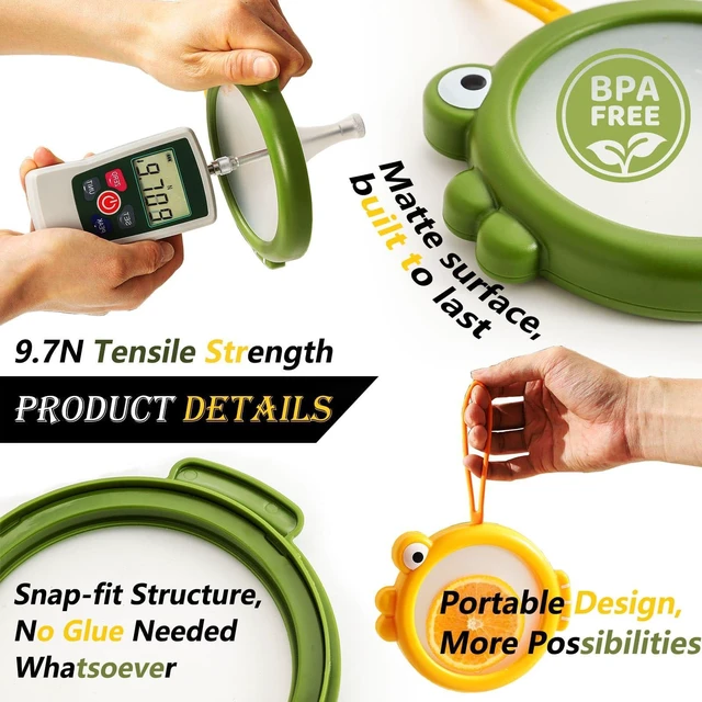 Alt view image 5 of 6 - Silicone Food Storage Containers, 4Pcs Avocado Saver Produce Holder