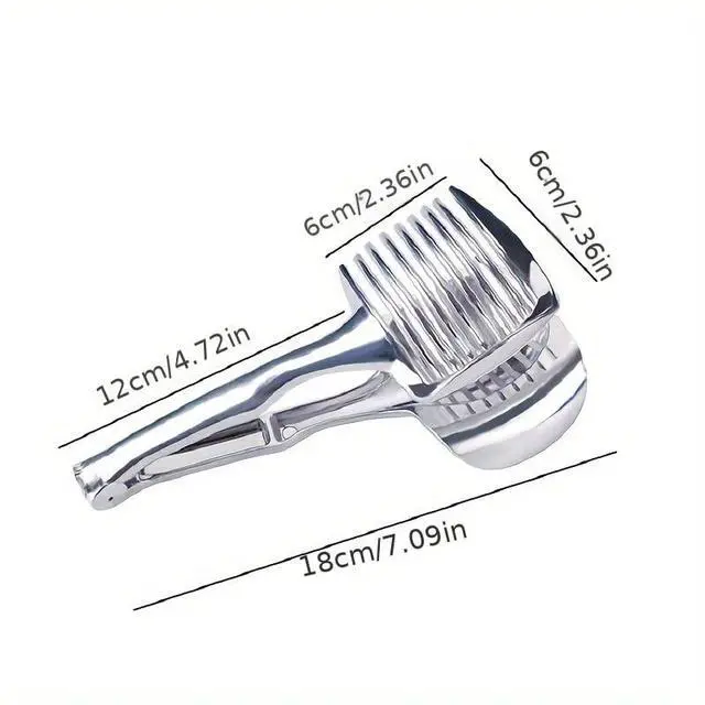 Alt view image 6 of 6 - Lemons Holder for Slicing Aluminum alloy Tomato Slicer Tool for Home Use, Multi-Purpose Vegetable Holder for OnionPotatoes, Tomatoes & Slicing