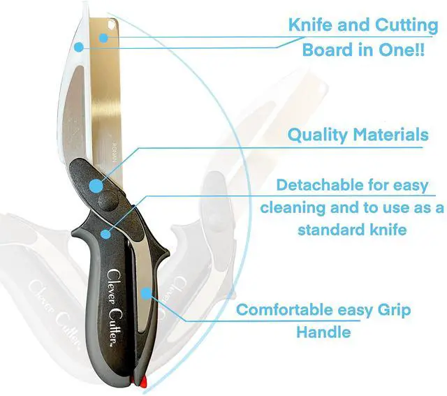 Alt view image 4 of 5 - Clever Cutter 2-in-1 Knife & Cutting Board- The Original Quickly Chops Your Favorite Fruits, Vegetables, Meats, Cheeses & More in Second, Replace your Kitchen Knives and Cutting Boards