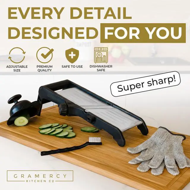 Alt view image 2 of 7 - Potato Cutter, Vegetable Chopper, Mandolin, Cucumber Slicer- INCLUDING One Pair Cut-Resistant Gloves and Waffle Fry Cutter