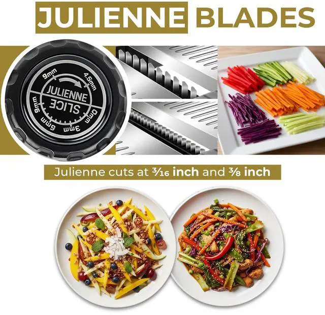 Alt view image 4 of 7 - Potato Cutter, Vegetable Chopper, Mandolin, Cucumber Slicer- INCLUDING One Pair Cut-Resistant Gloves and Waffle Fry Cutter