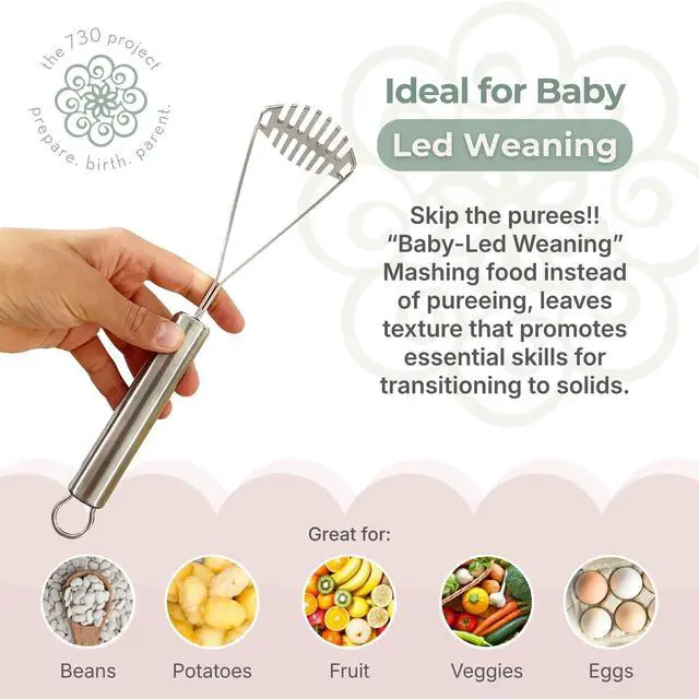 Alt view image 5 of 6 - Mighty Masher, Baby Food Masher, Stainless Steel Smasher